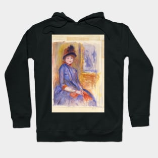 Young Girl in a Blue Dress by Auguste Renoir Hoodie